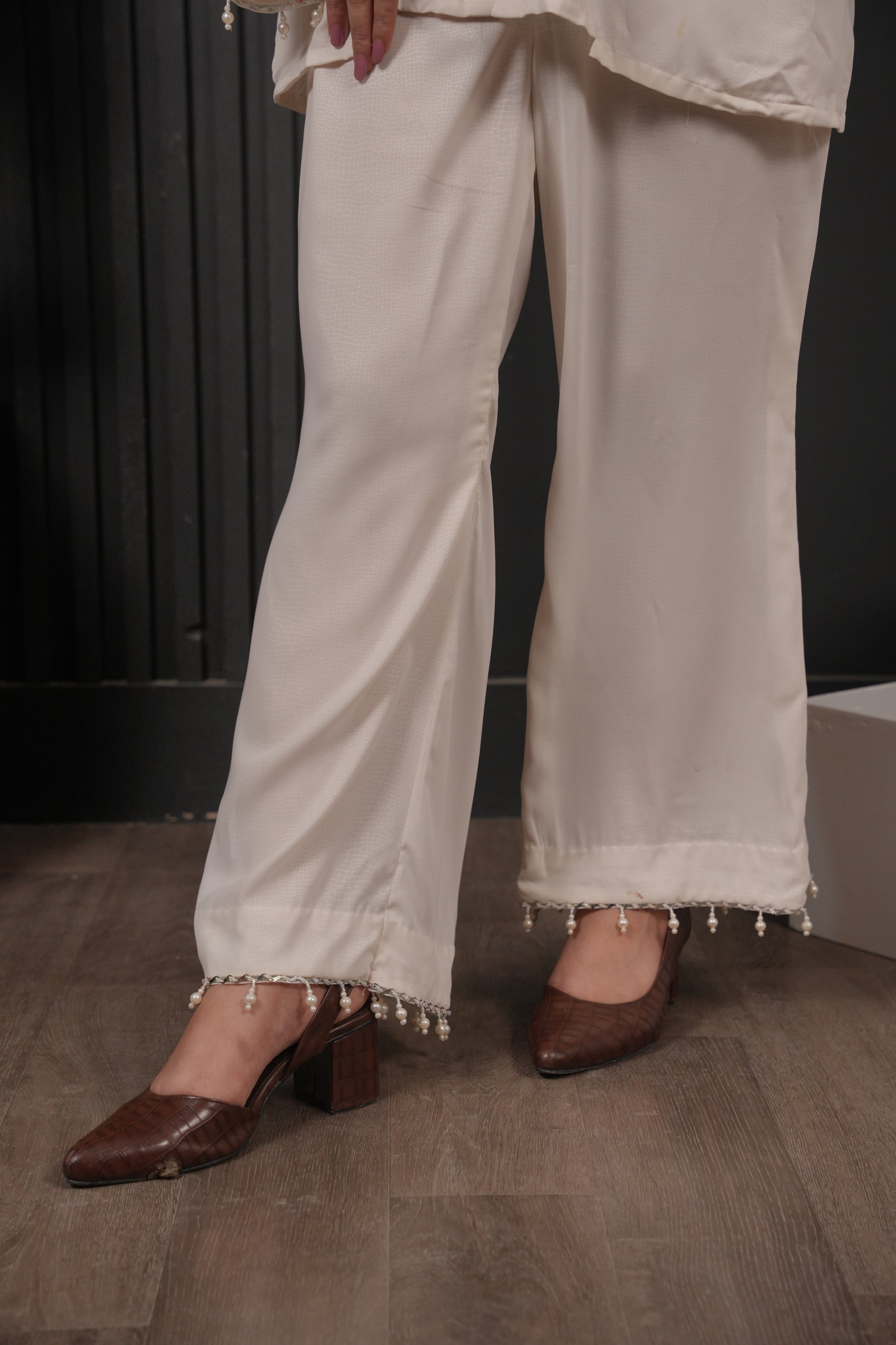 Opaline – Ivory Embellished Formal Ensemble with Dainty Beadwork